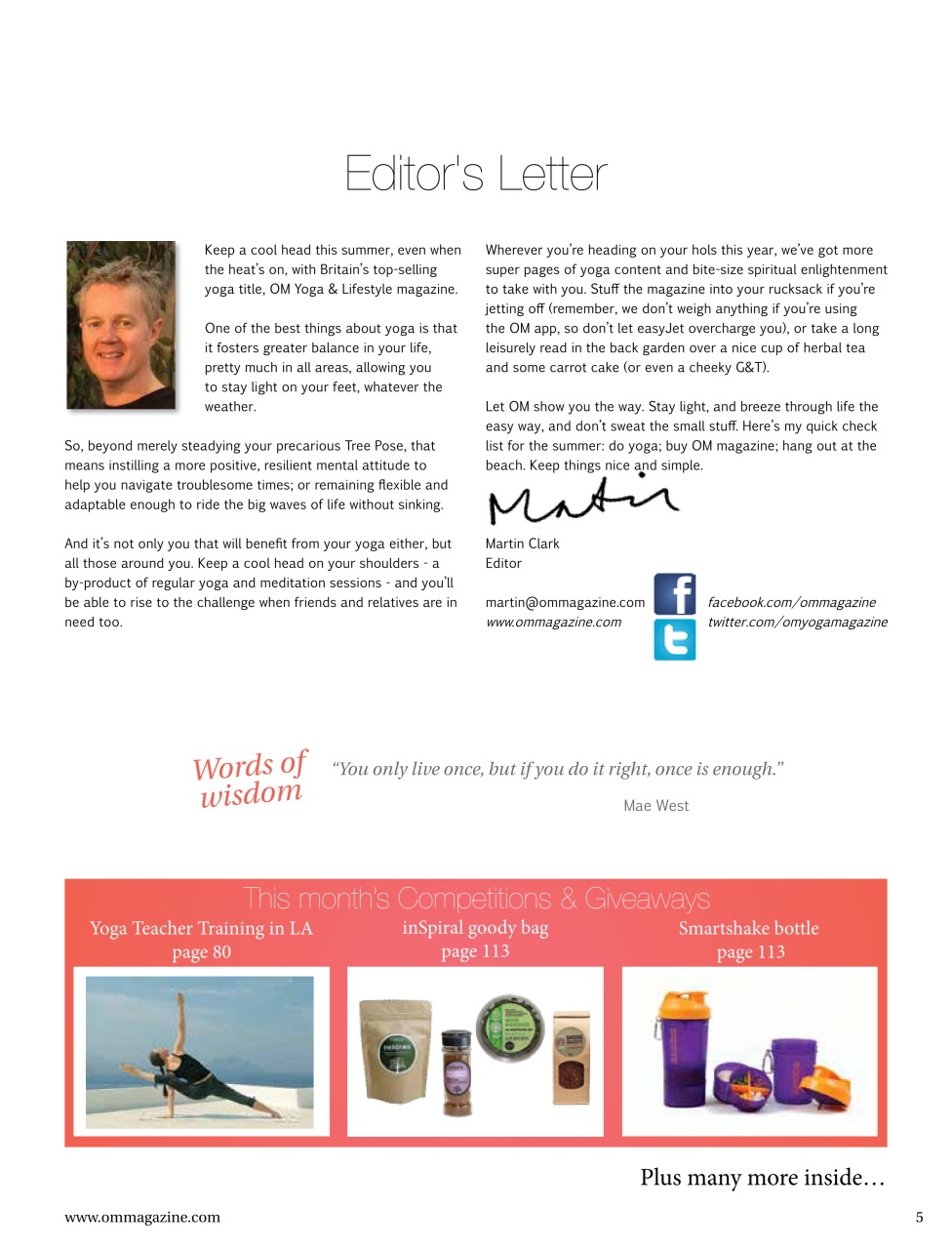 OM Yoga Magazine Preview Pages