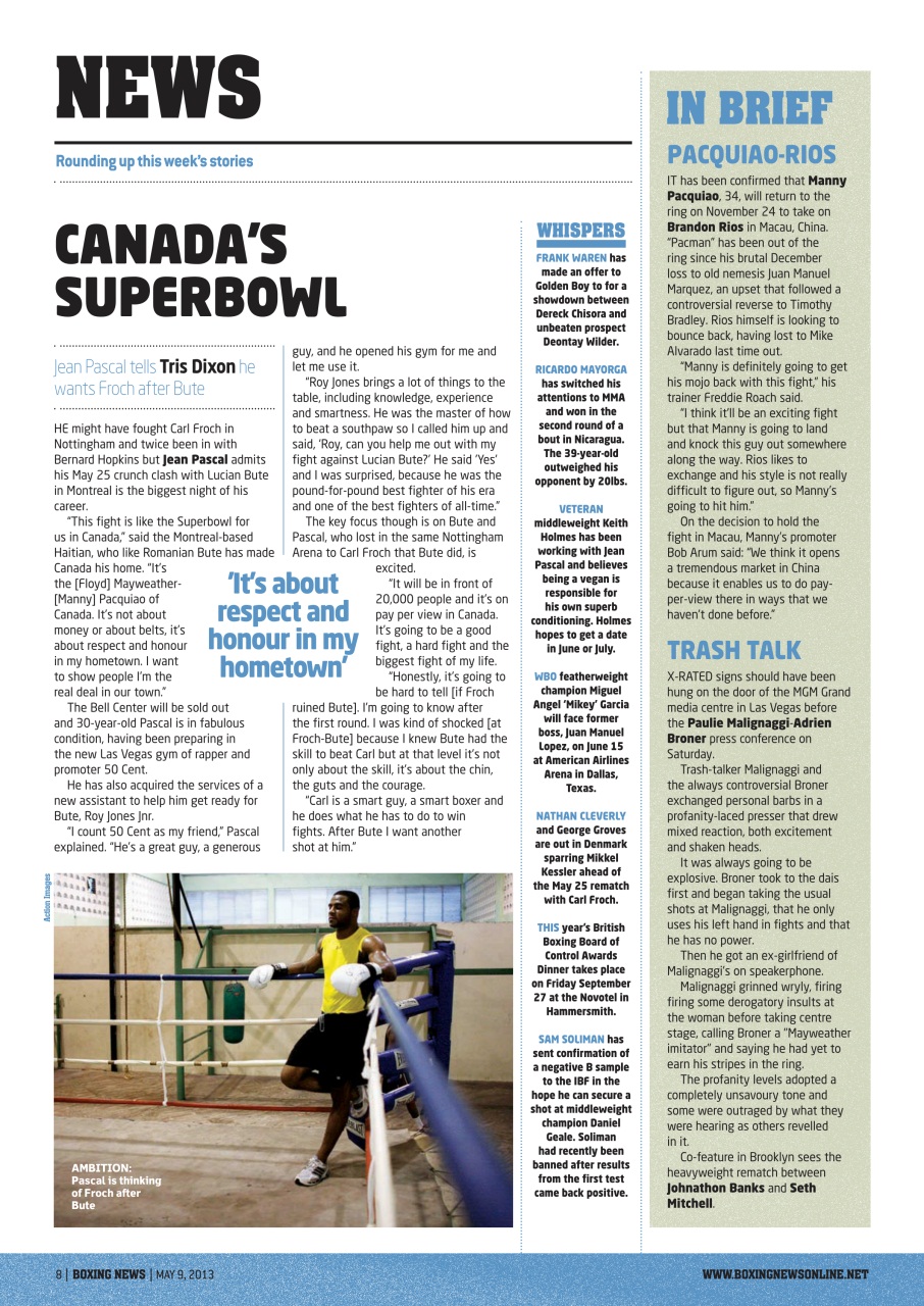 Boxing News Preview Pages