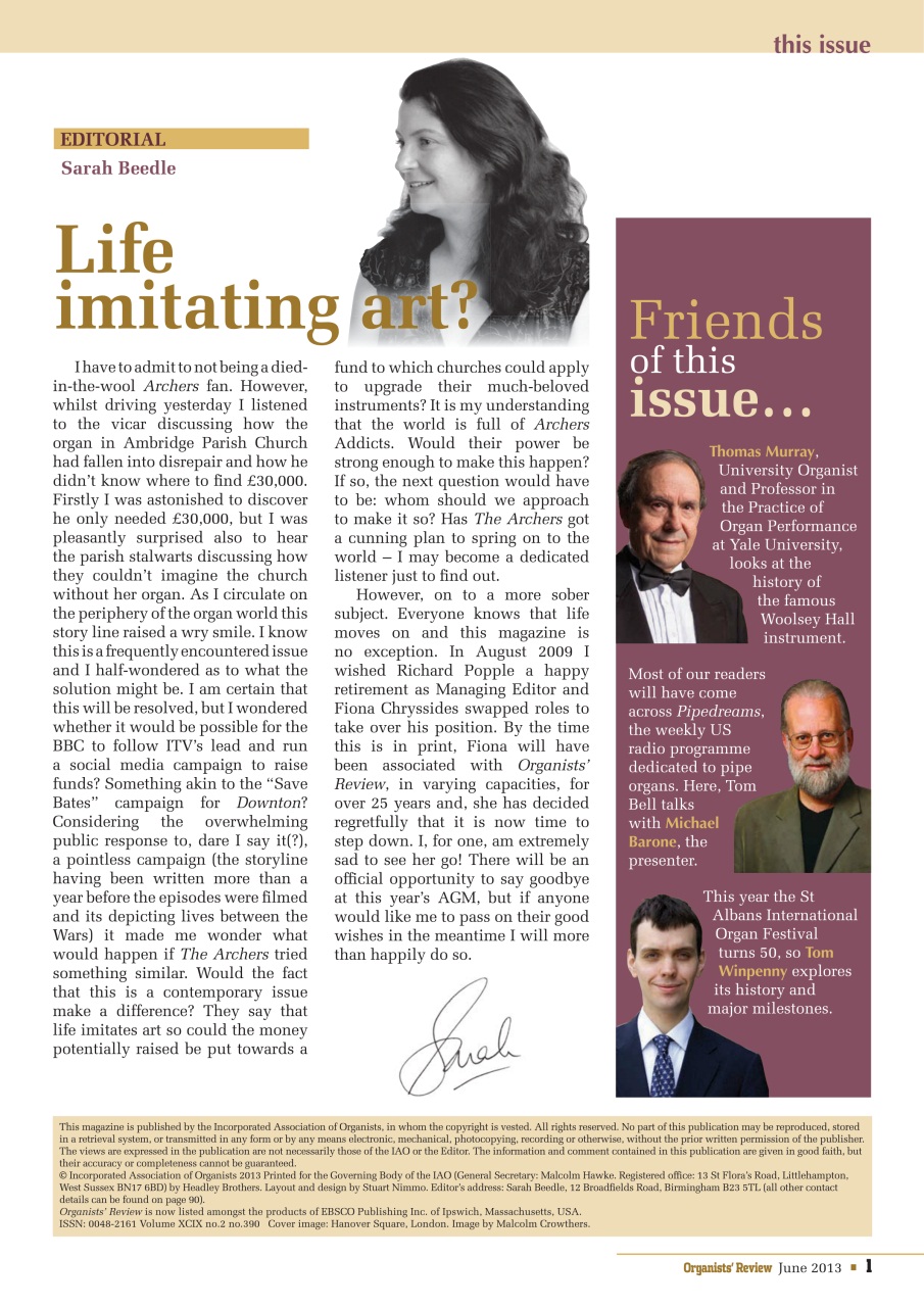 Organists' Review Preview Pages