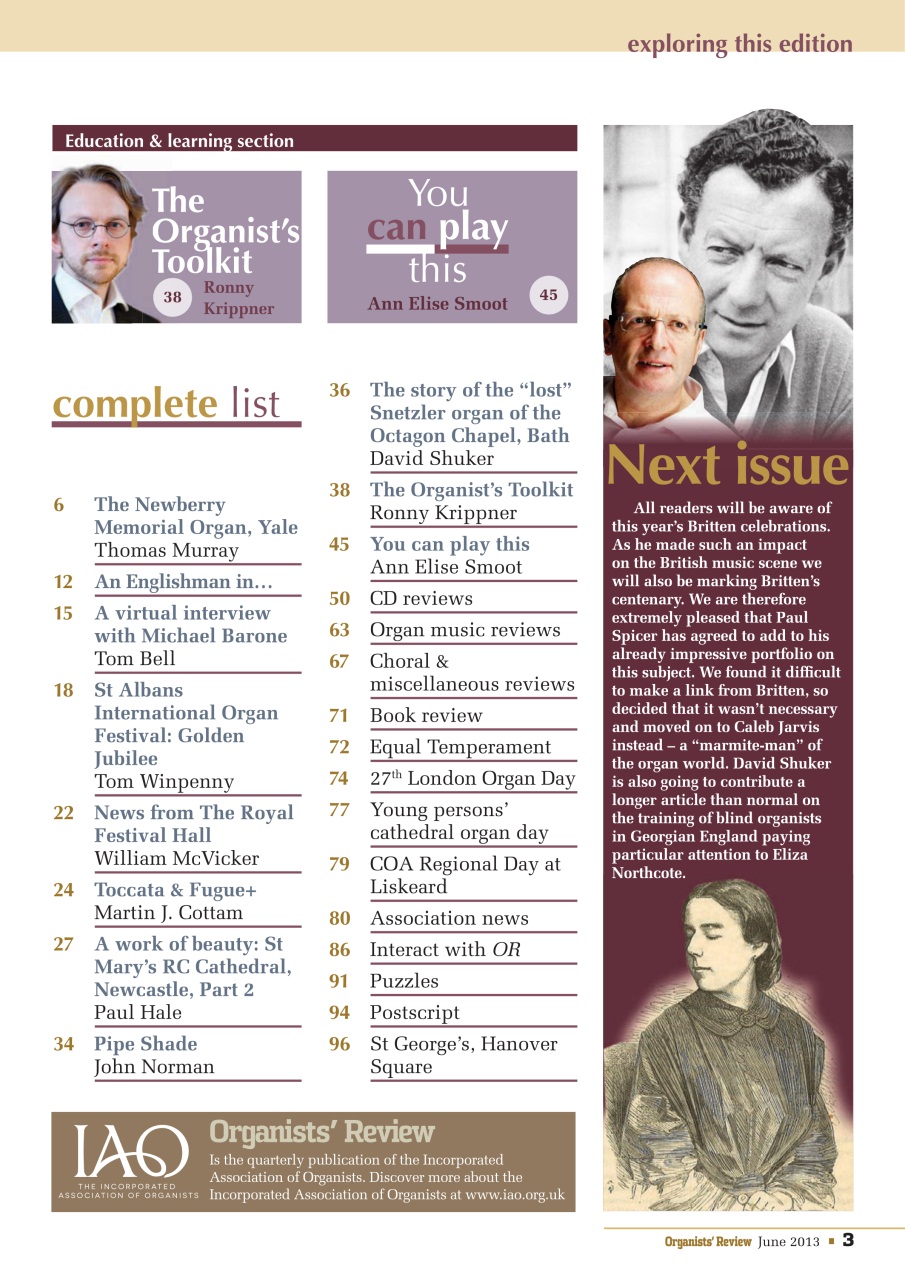 Organists' Review Preview Pages