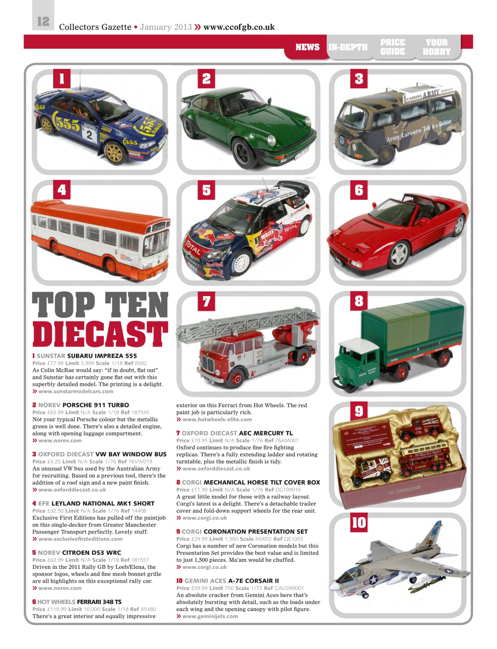 Collectors Gazette Preview Pages