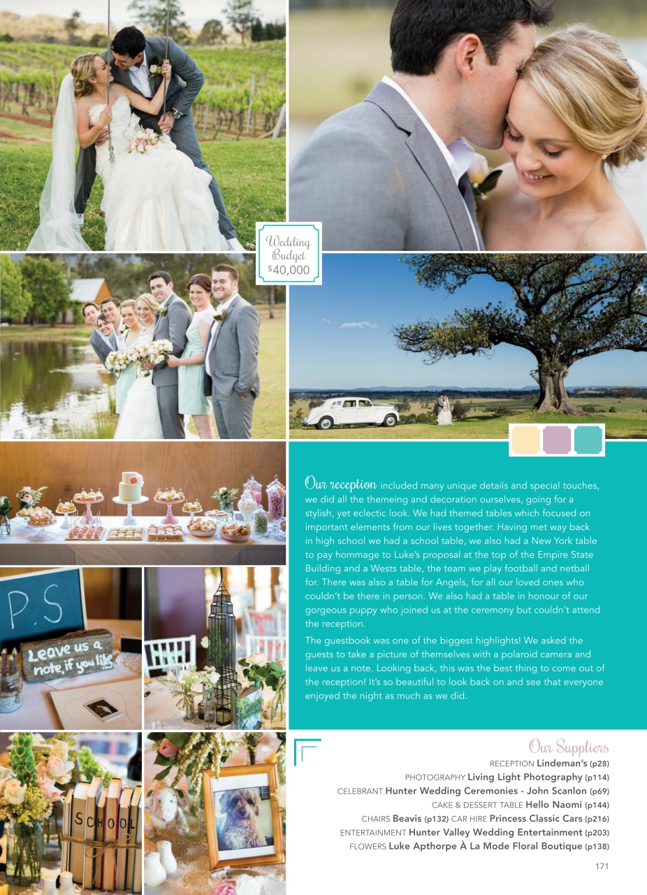 Hunter Valley Wedding Planner Preview Pages