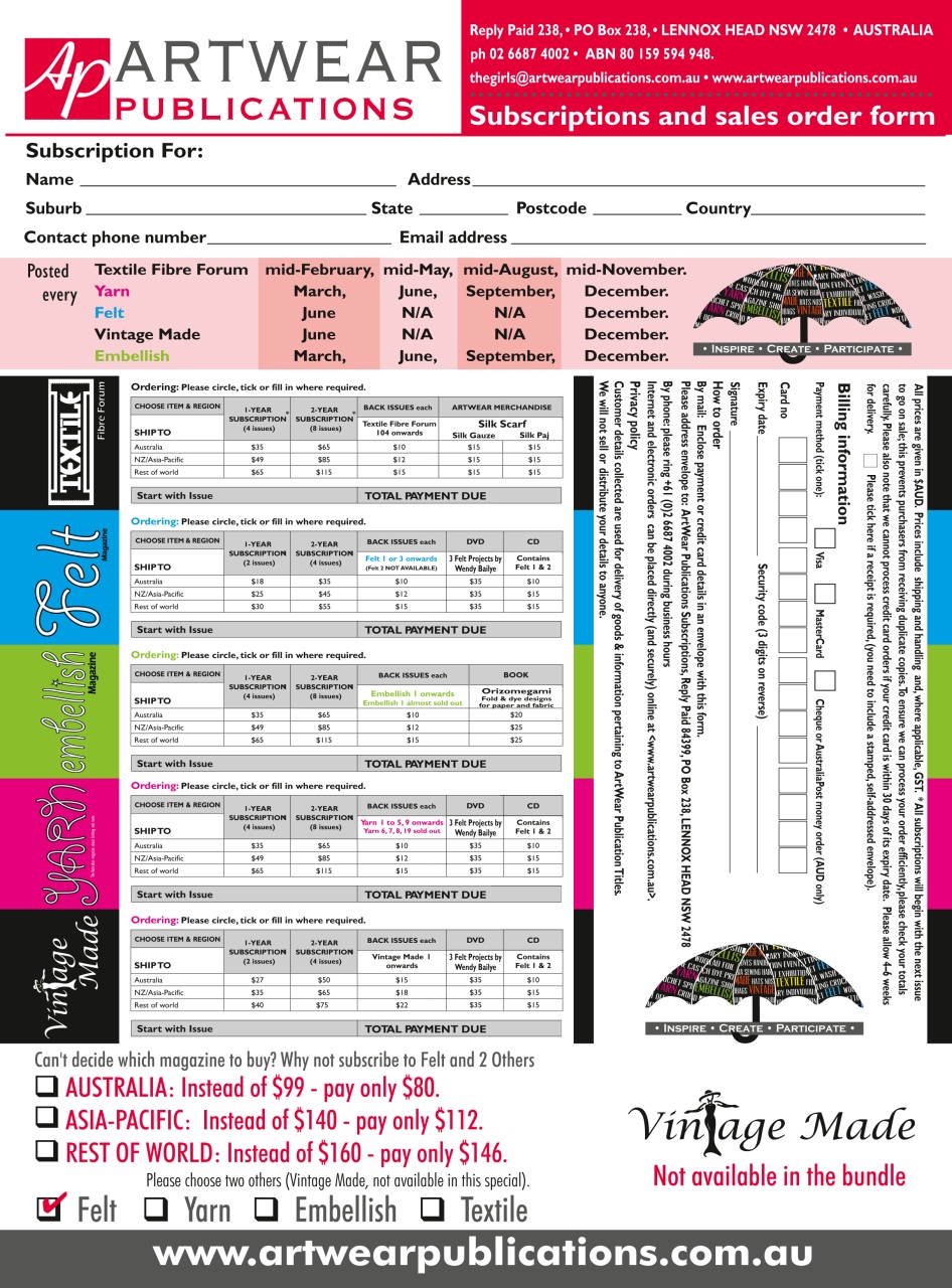 Textile Fibre Forum Preview Pages
