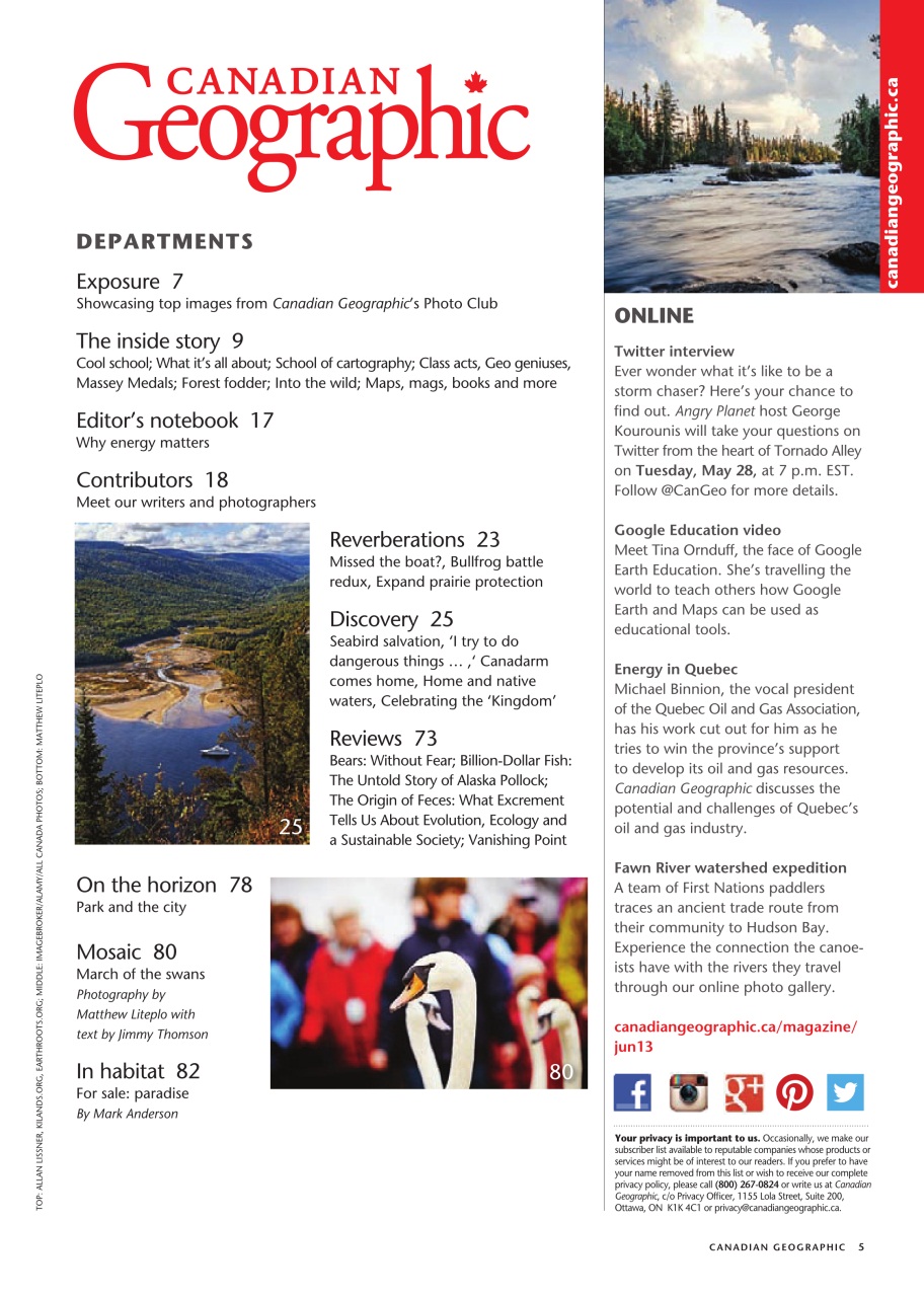 Canadian Geographic Preview Pages