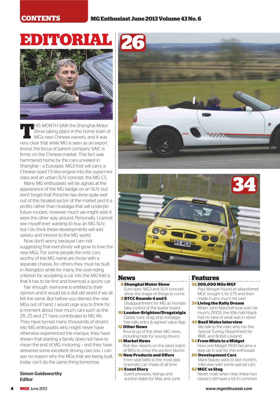 MG Enthusiast Preview Pages