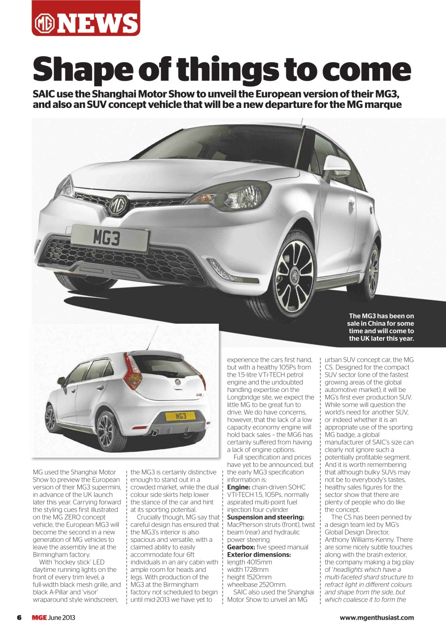 MG Enthusiast Preview Pages