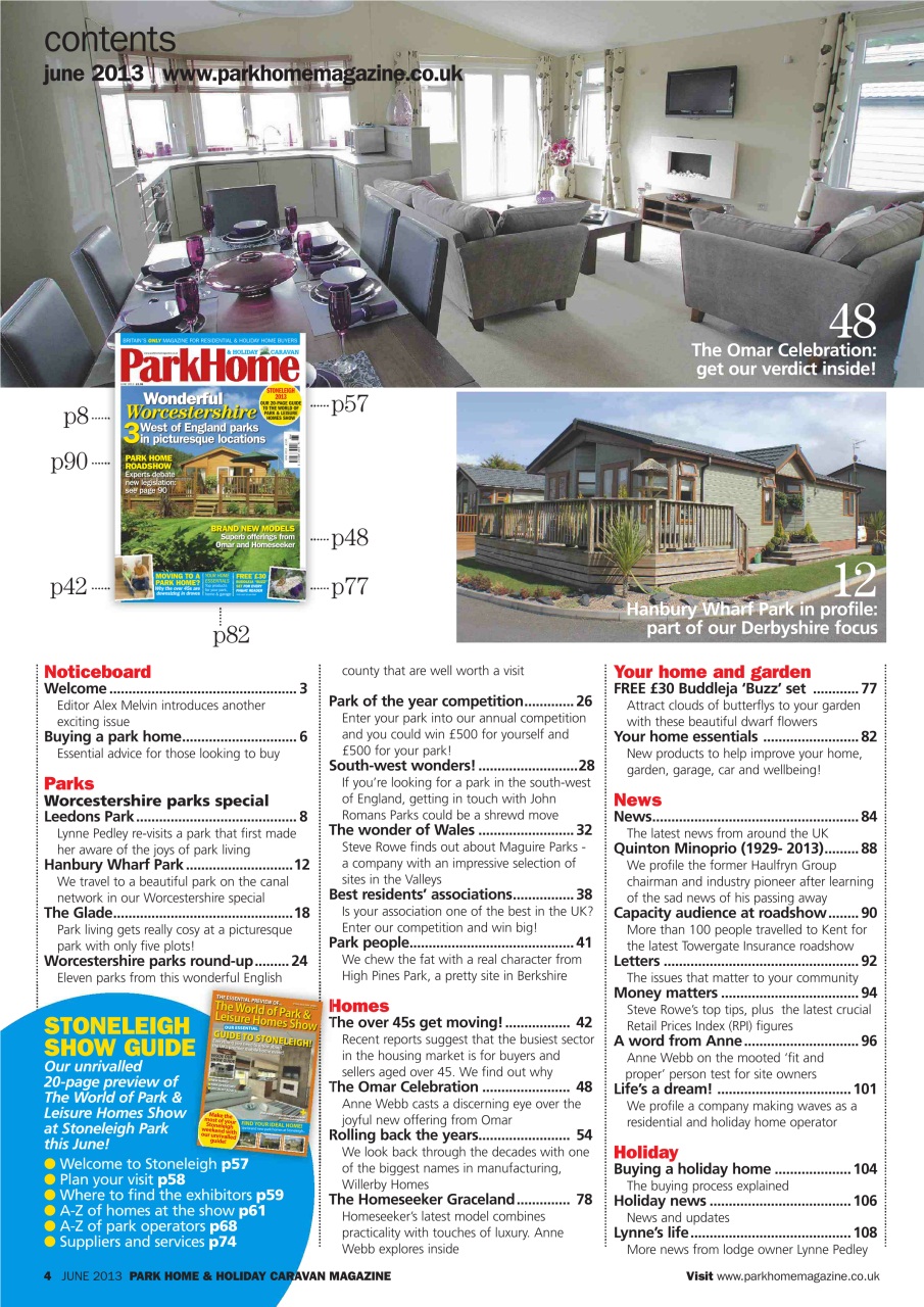 Park Home & Holiday Living Preview Pages