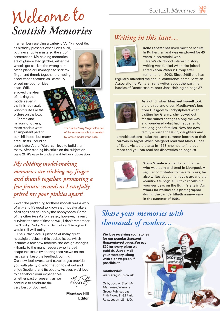 Scottish Memories Preview Pages