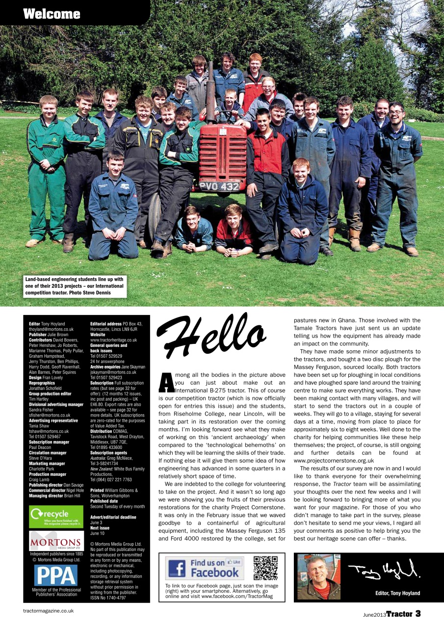 Tractor & Farming Heritage Magazine Preview Pages