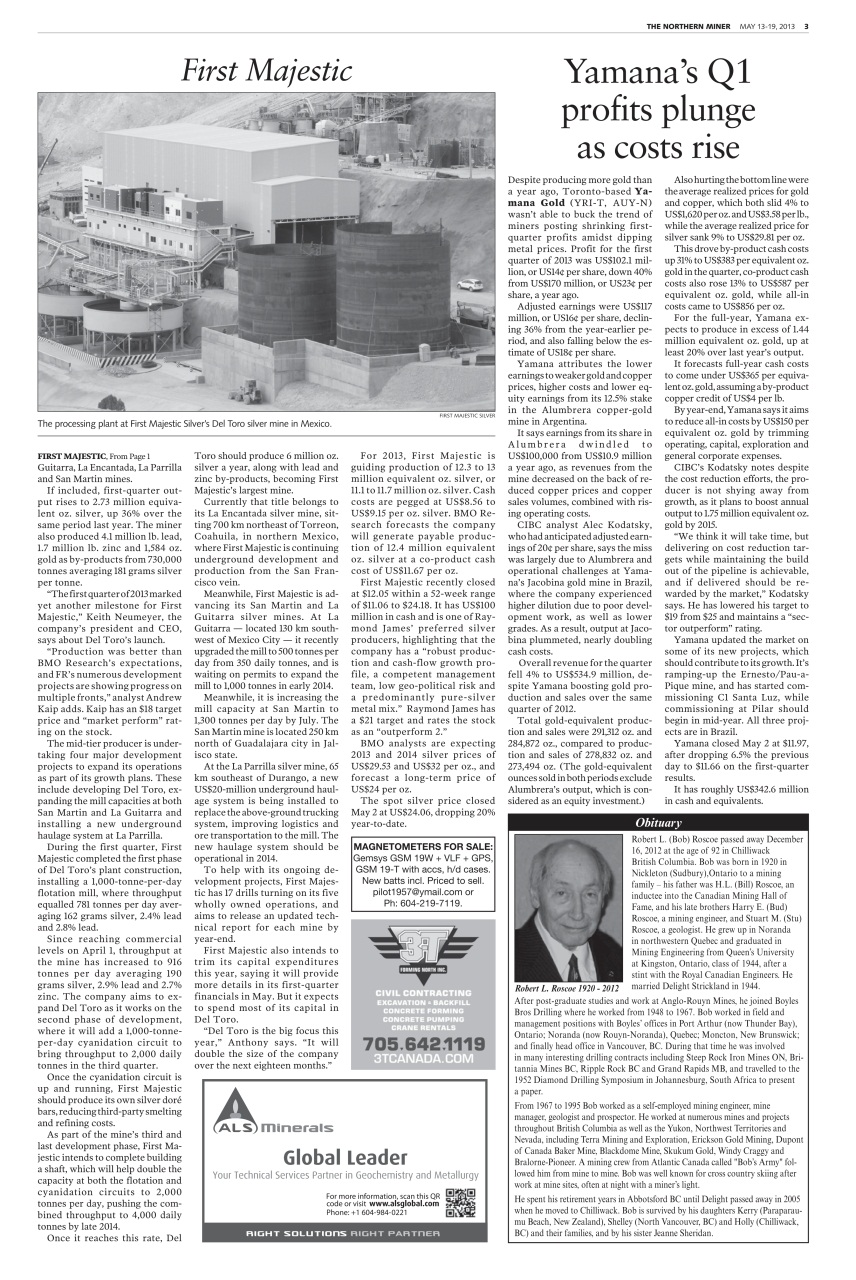 The Northern Miner Preview Pages