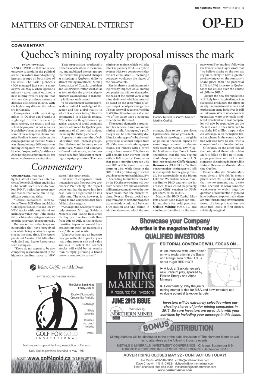 The Northern Miner Preview Pages