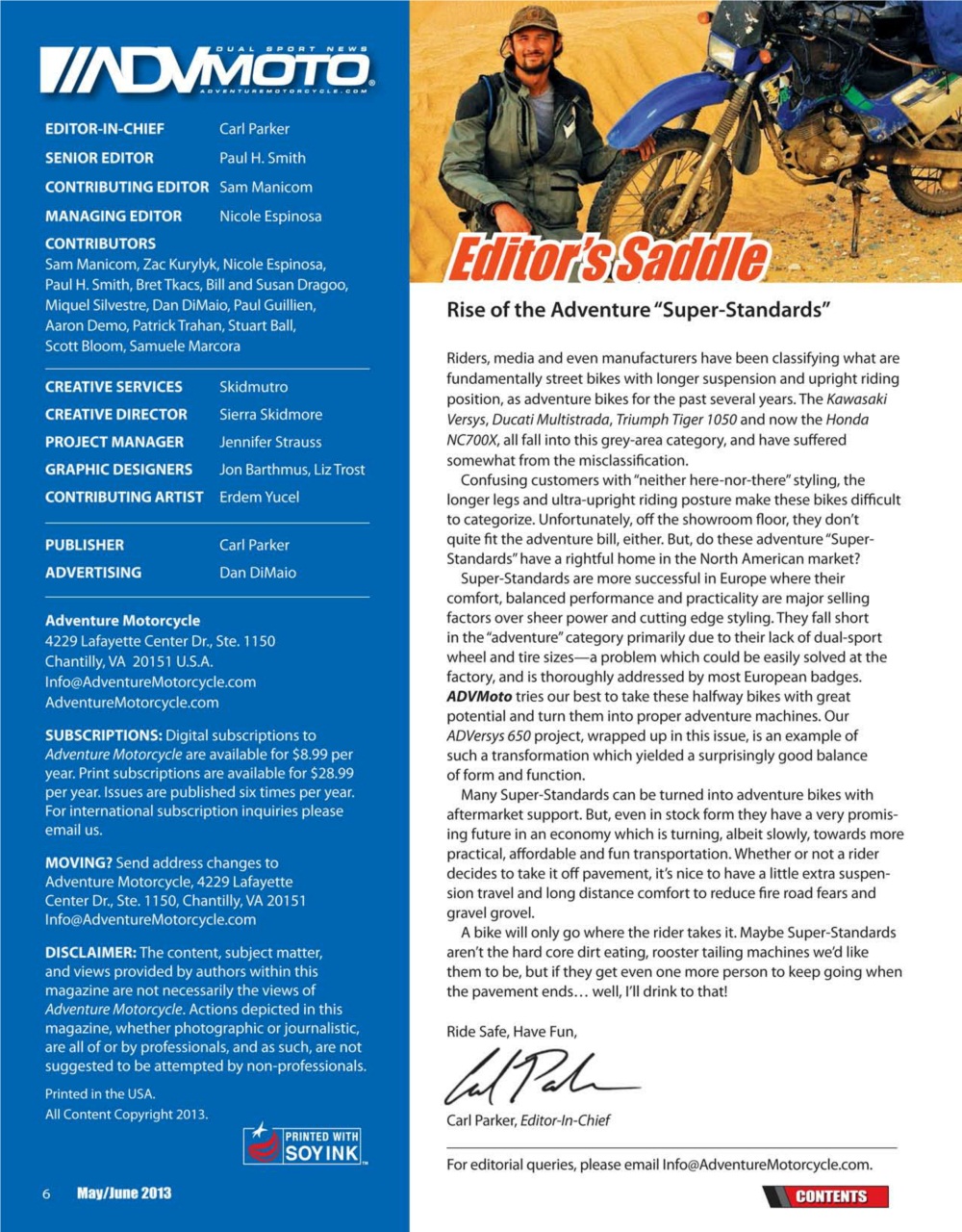 Adventure Motorcycle Preview Pages