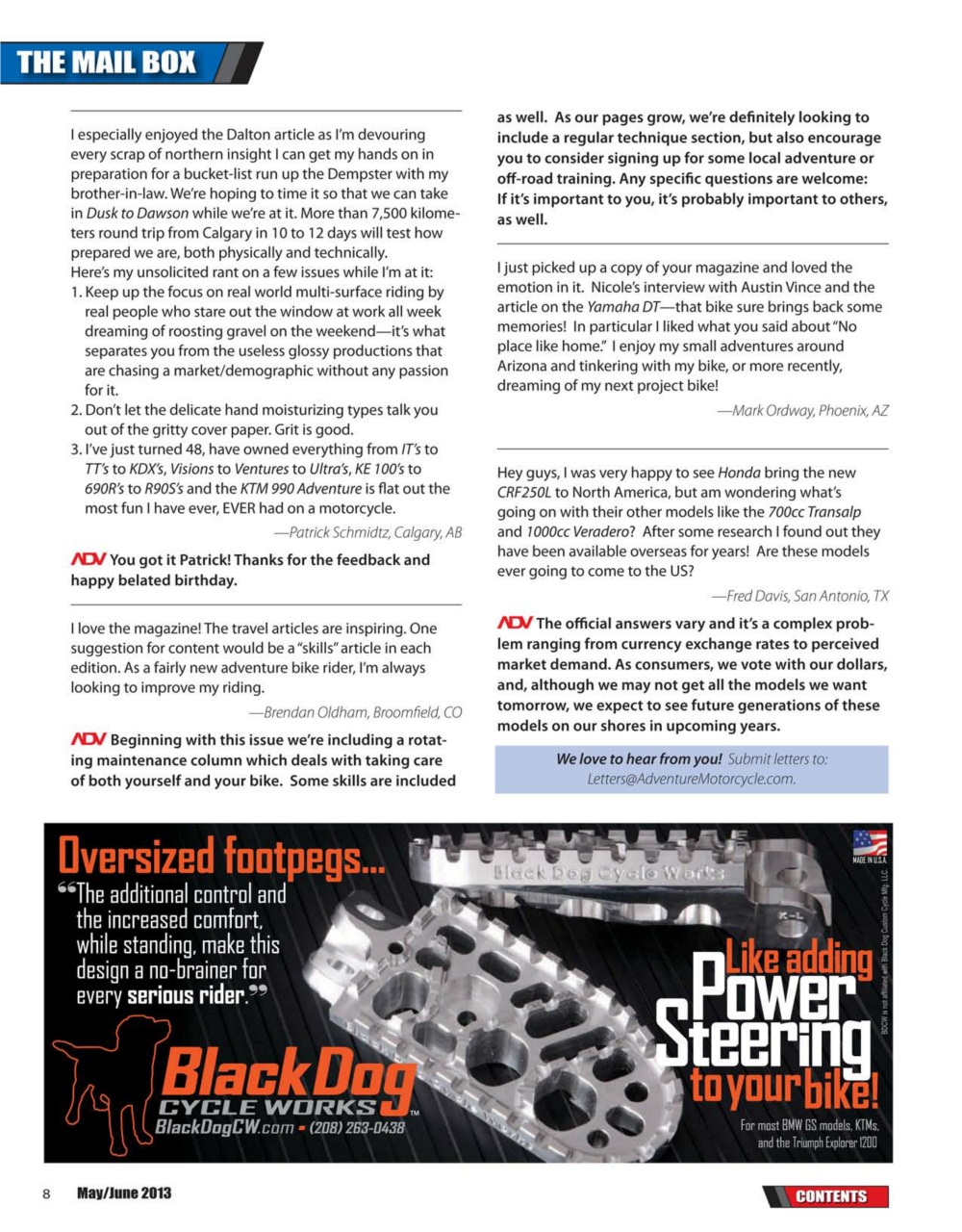 Adventure Motorcycle Preview Pages