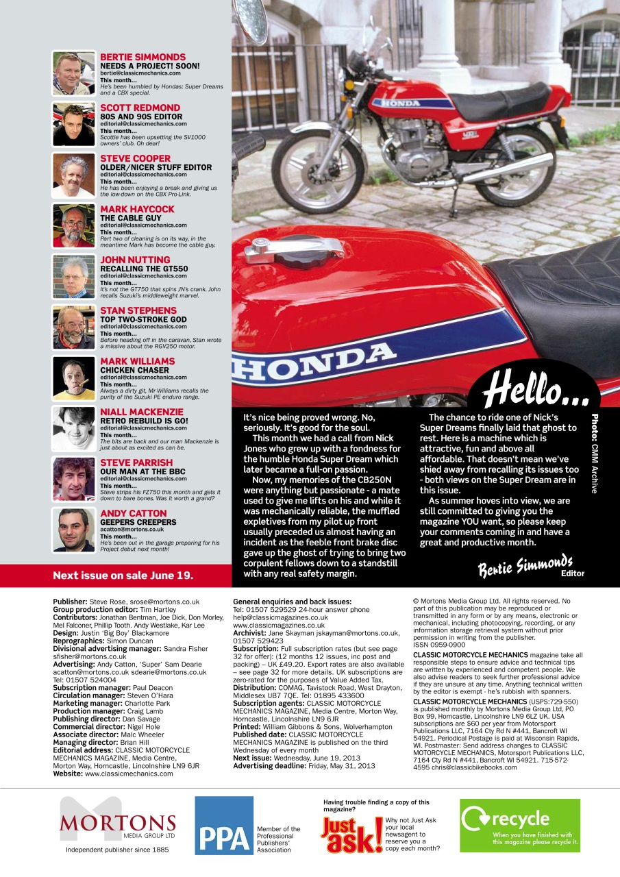 Classic Motorcycle Mechanics Preview Pages