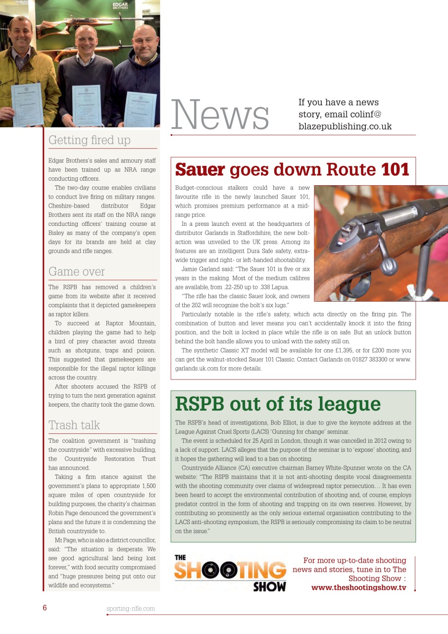 Sporting Rifle Preview Pages