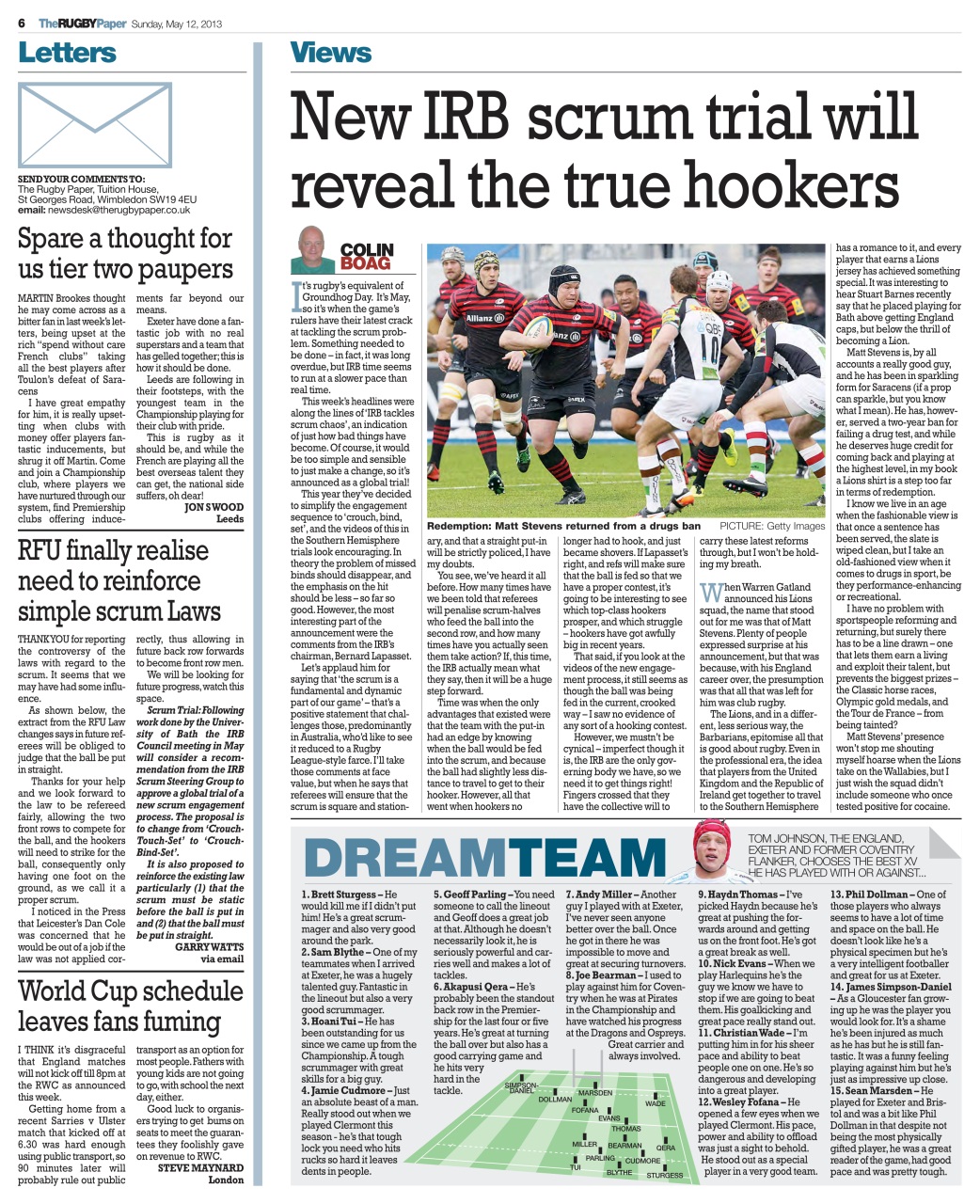 The Rugby Paper Preview Pages