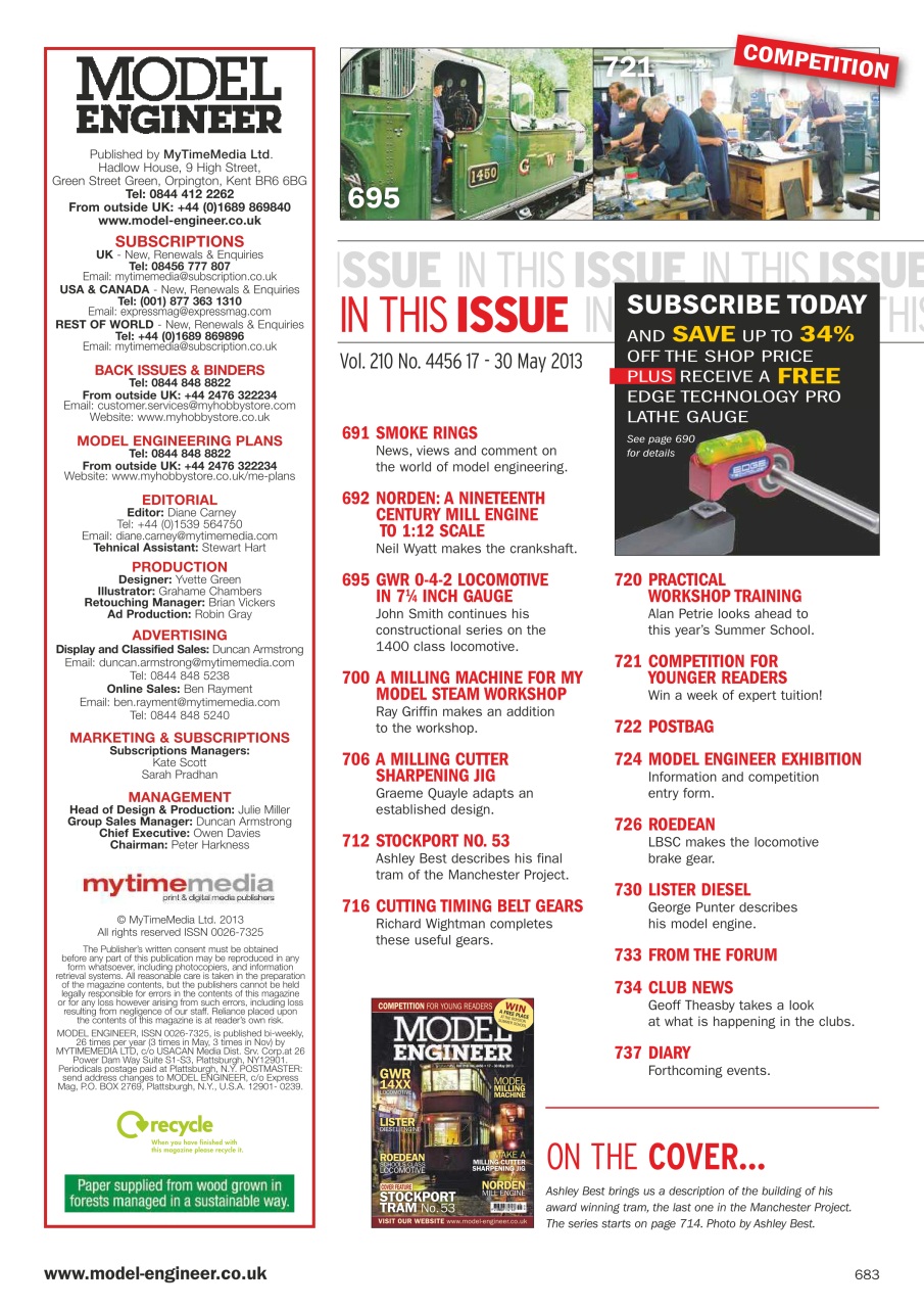 Model Engineer Preview Pages