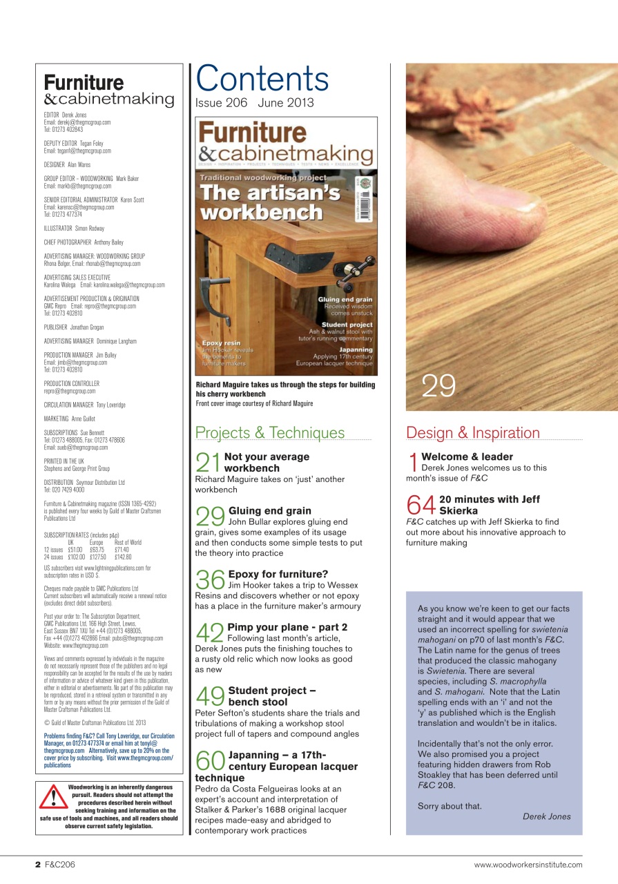 Furniture & Cabinetmaking Preview Pages