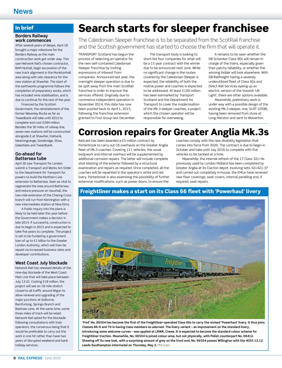 Rail Express Preview Pages