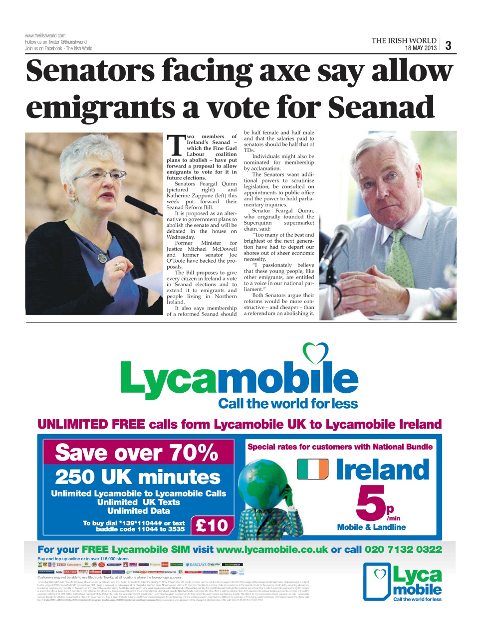 Irish World Preview Pages