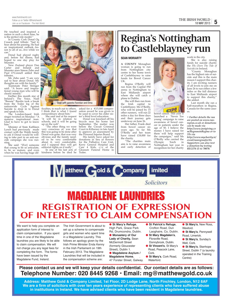 Irish World Preview Pages