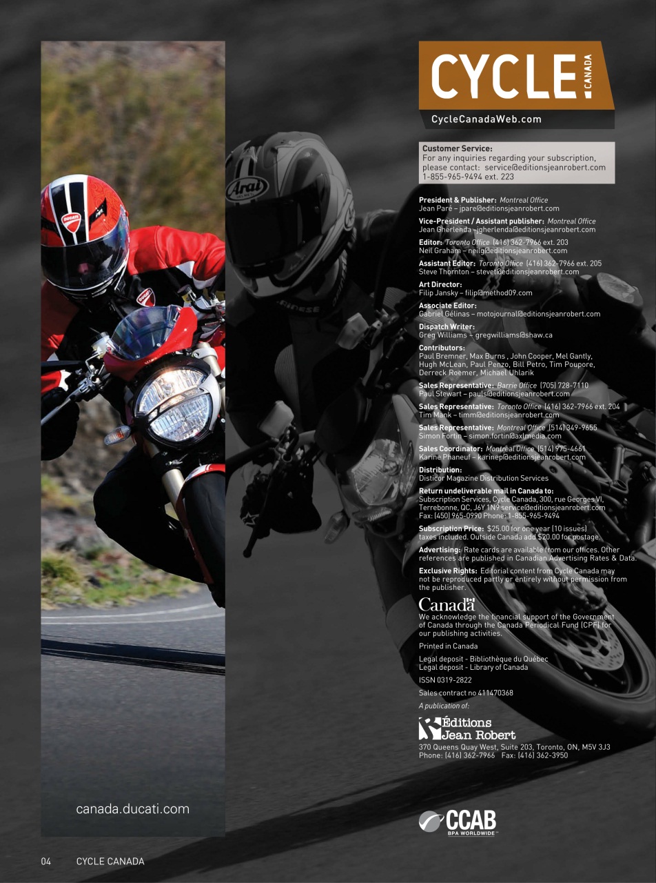 Cycle Canada Preview Pages
