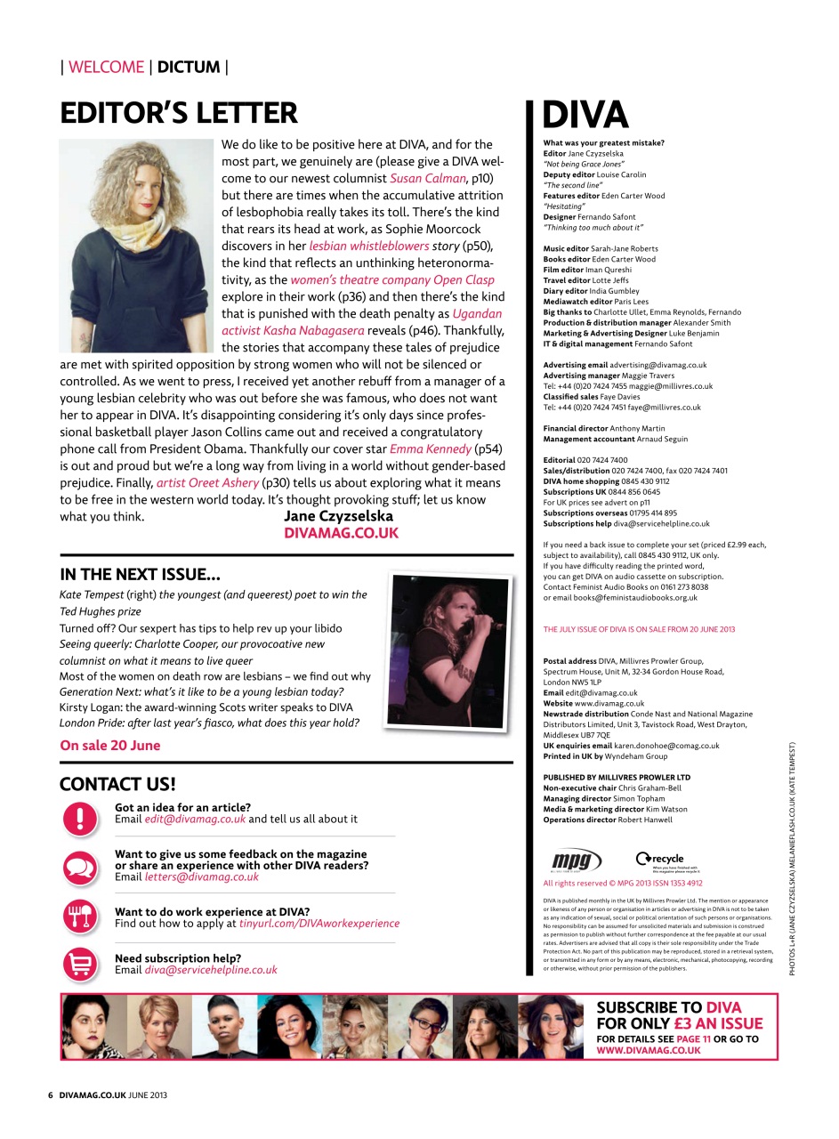 DIVA Magazine Preview Pages