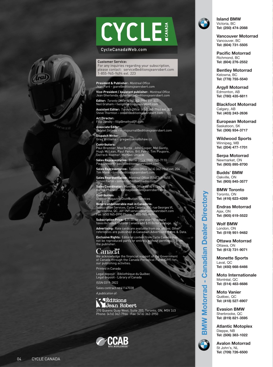 Cycle Canada Preview Pages