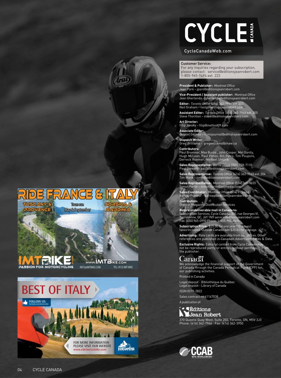 Cycle Canada Preview Pages