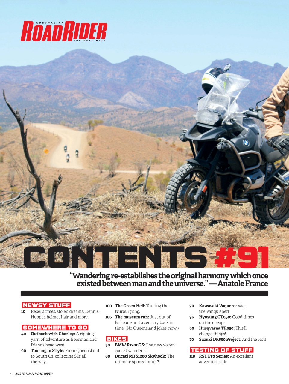 Australian Road Rider Preview Pages