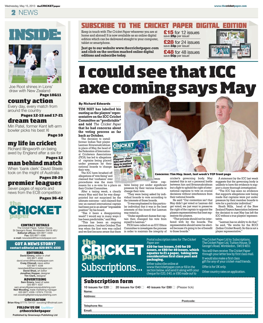 The Cricket Paper Preview Pages