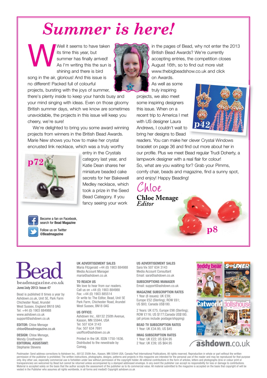 Bead & Jewellery Magazine Preview Pages