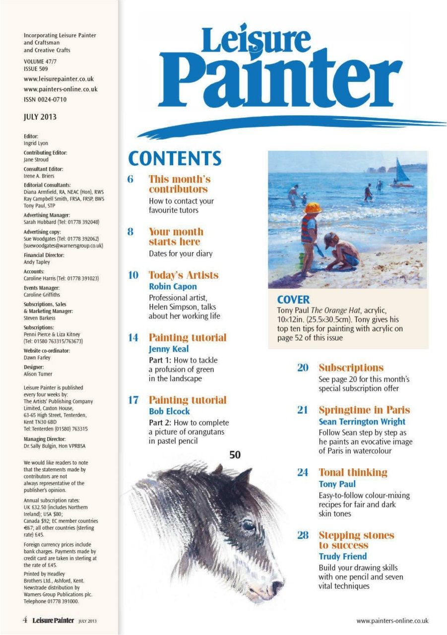 Leisure Painter & The Artist Preview Pages