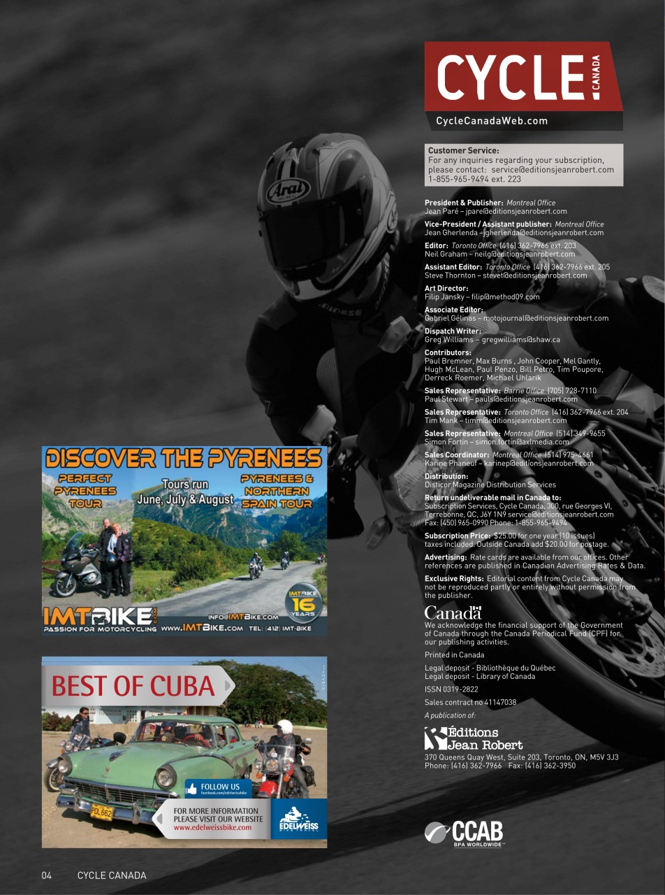 Cycle Canada Preview Pages