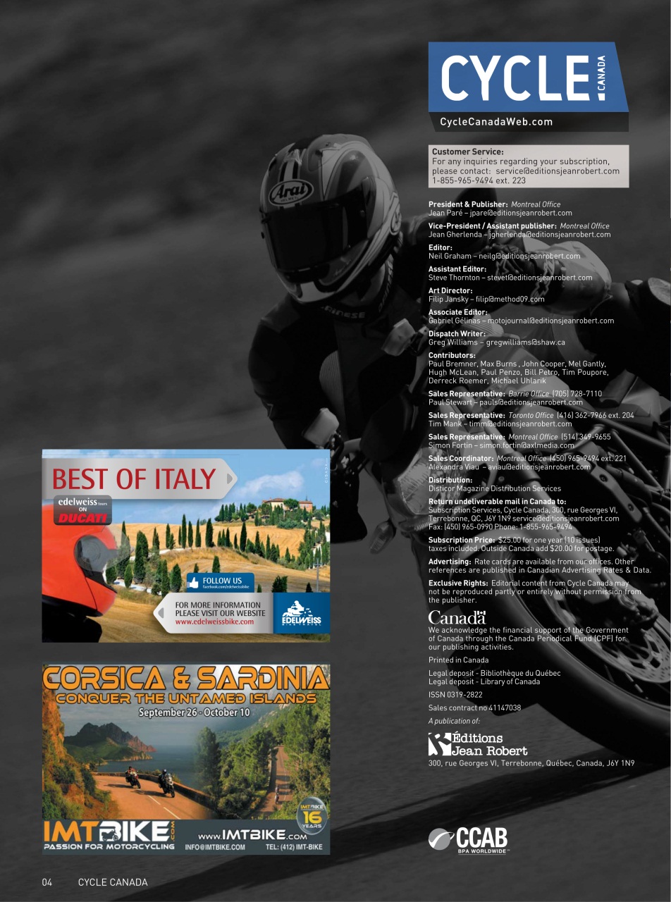 Cycle Canada Preview Pages