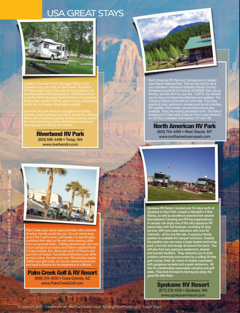 Snowbirds & RV Travelers Preview Pages