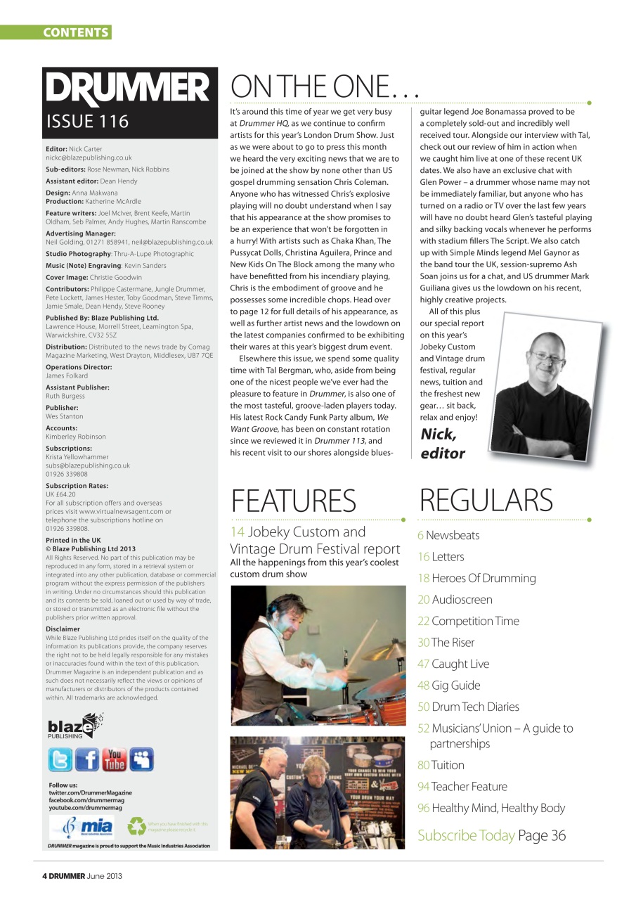 iDrum magazine: Never miss a beat Preview Pages
