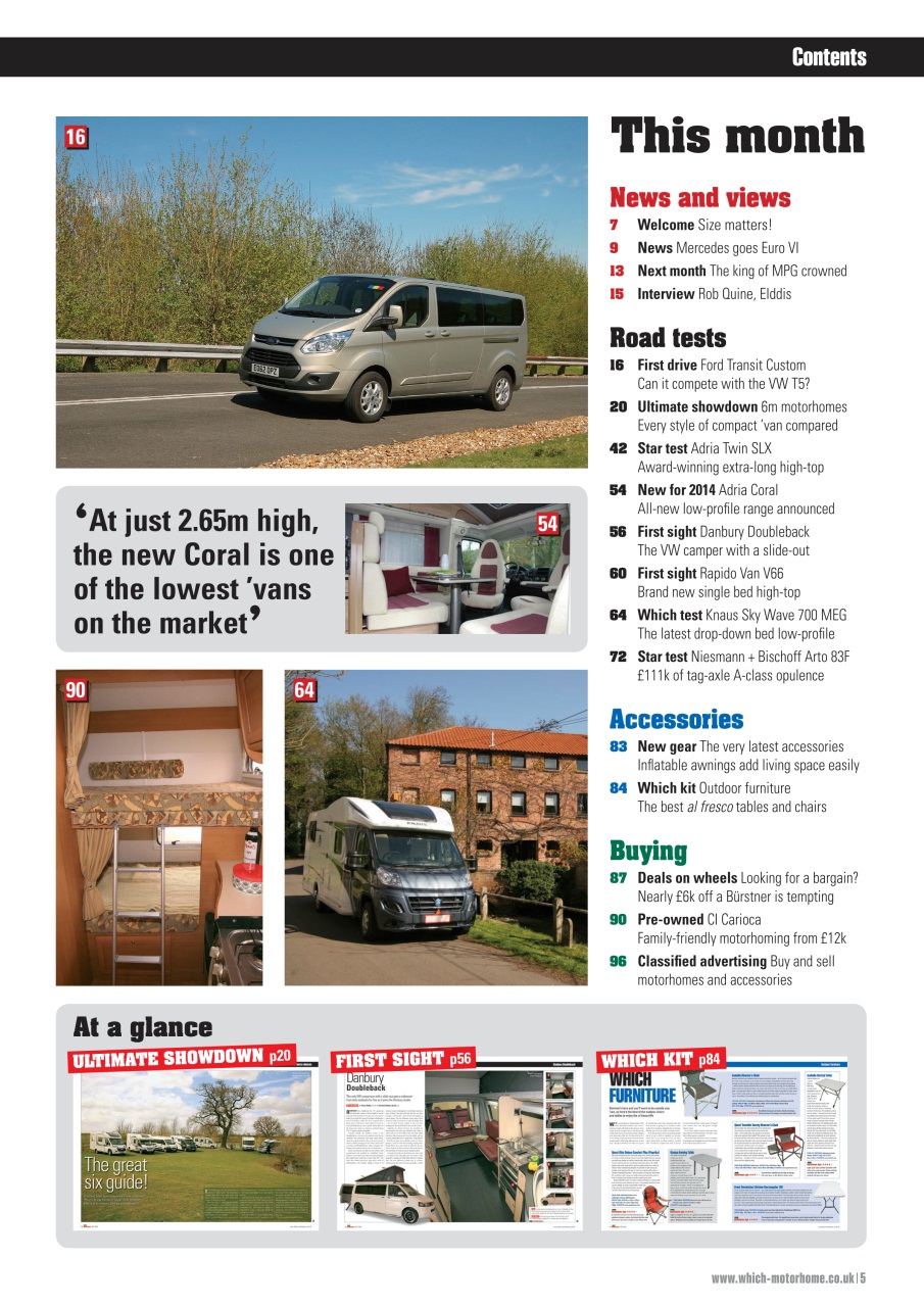 What Motorhome magazine Preview Pages