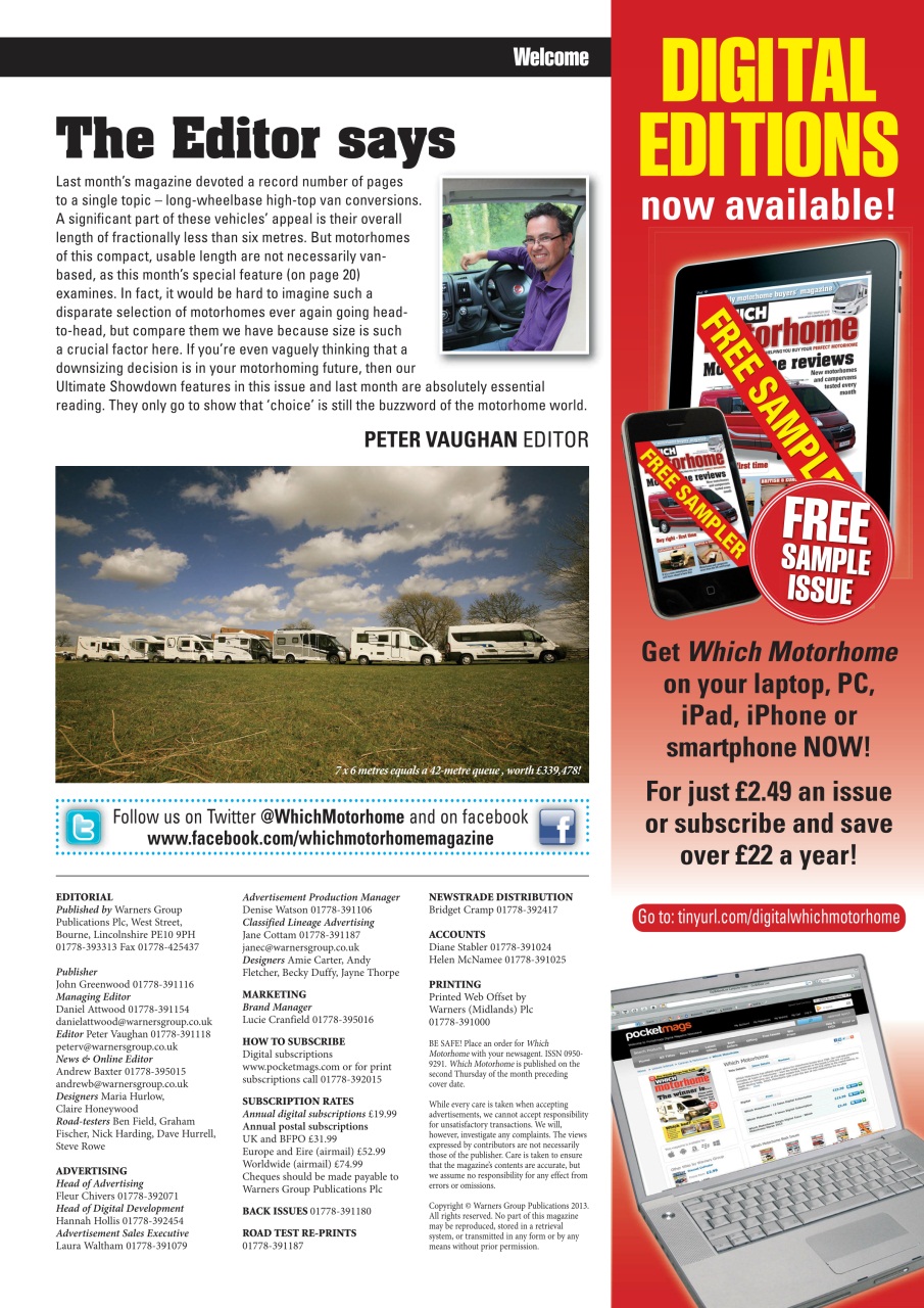 What Motorhome magazine Preview Pages