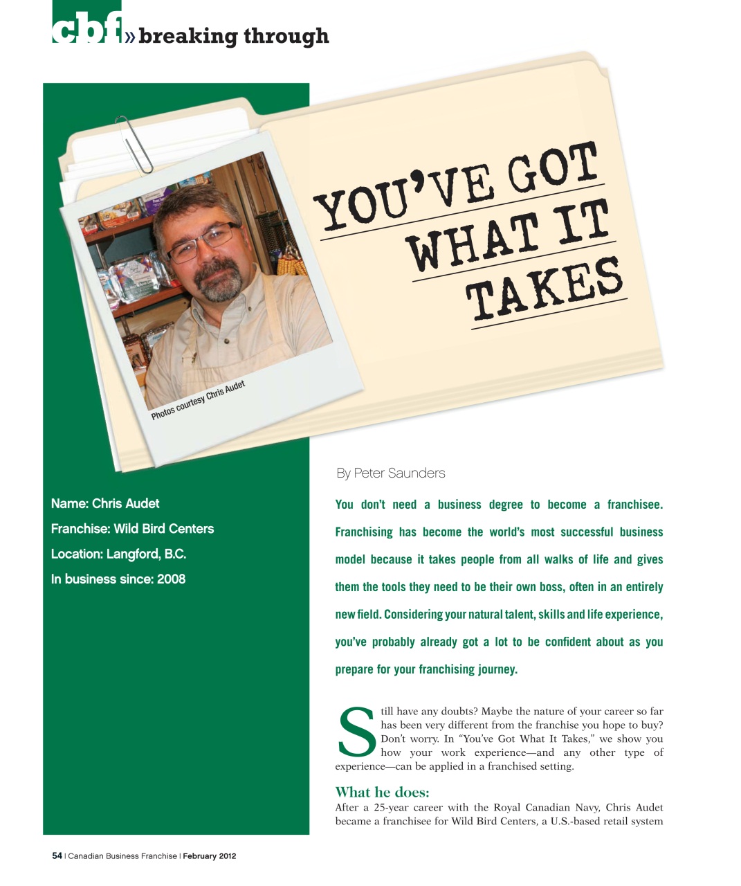 Canadian Business Franchise Preview Pages