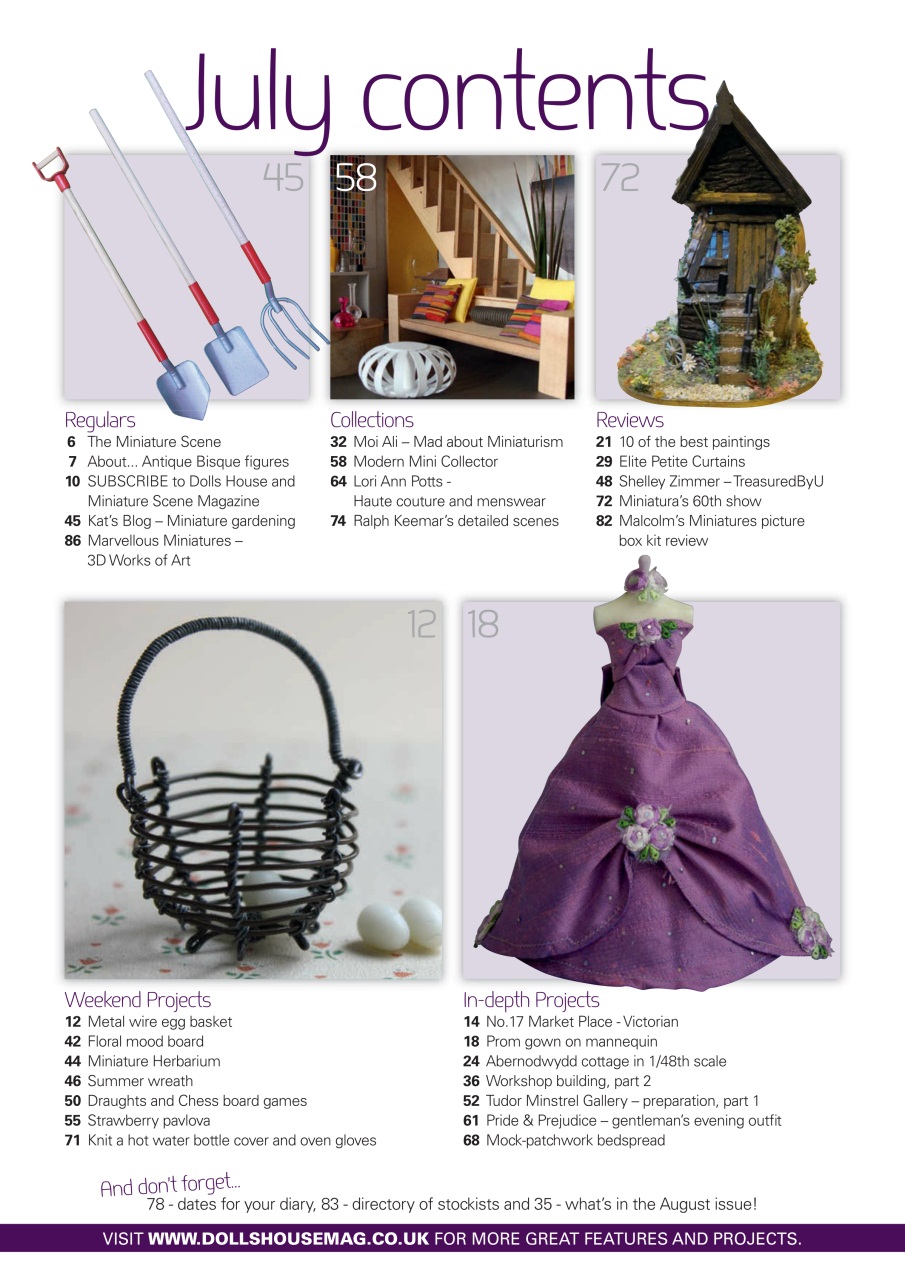 Dolls House and Miniature Scene Preview Pages