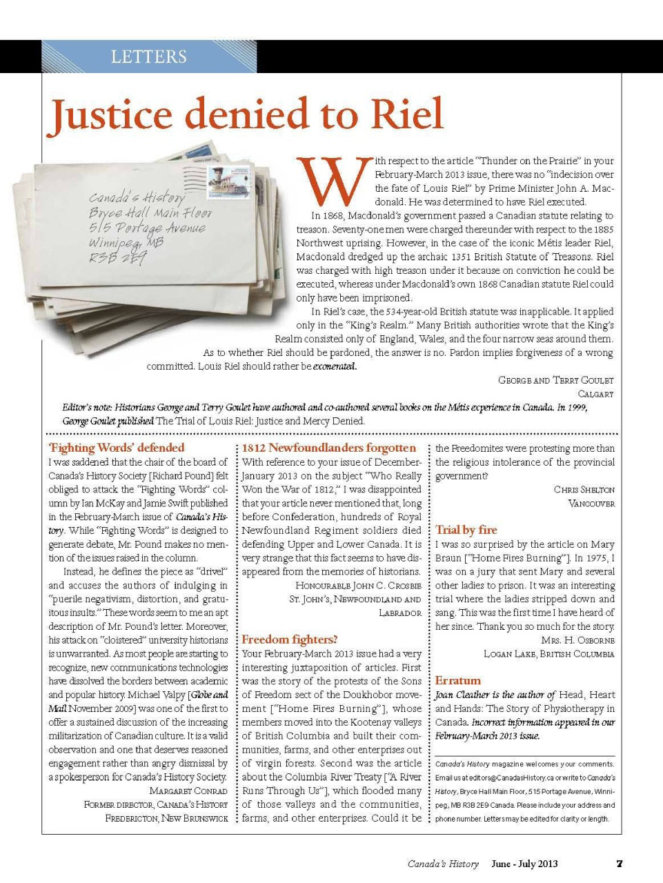 Canada's History Preview Pages