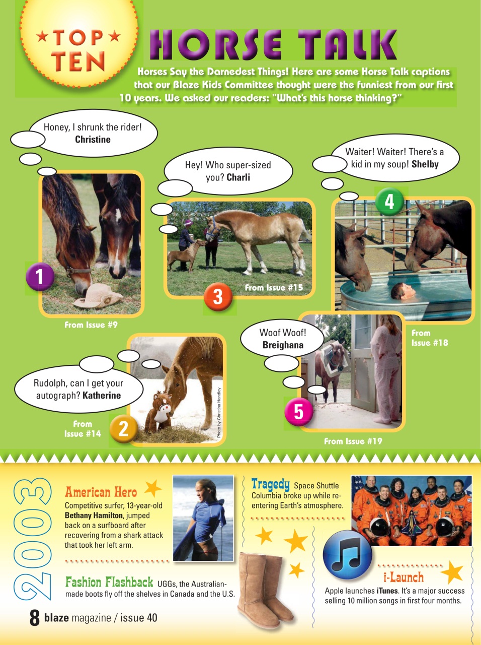 Blaze Magazine For Horse Crazy Kids Preview Pages