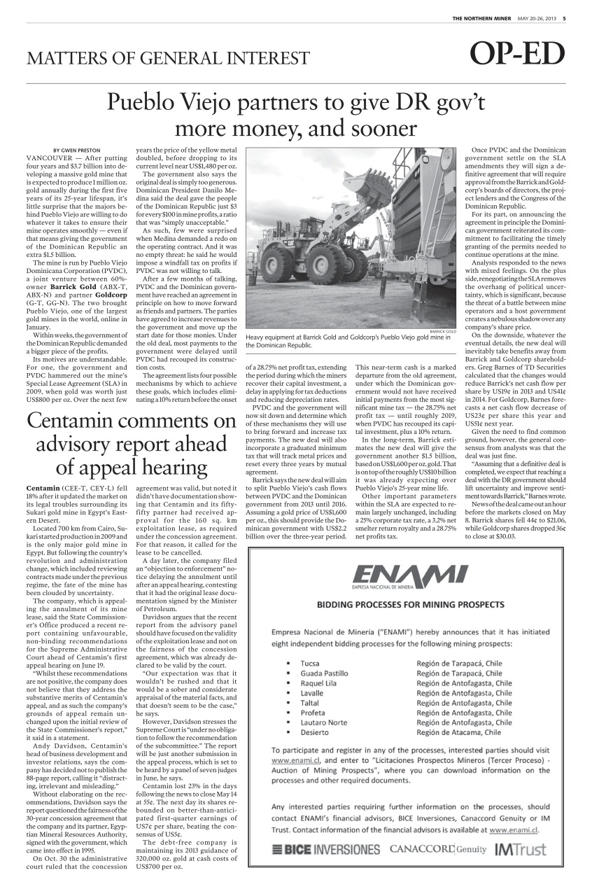 The Northern Miner Preview Pages