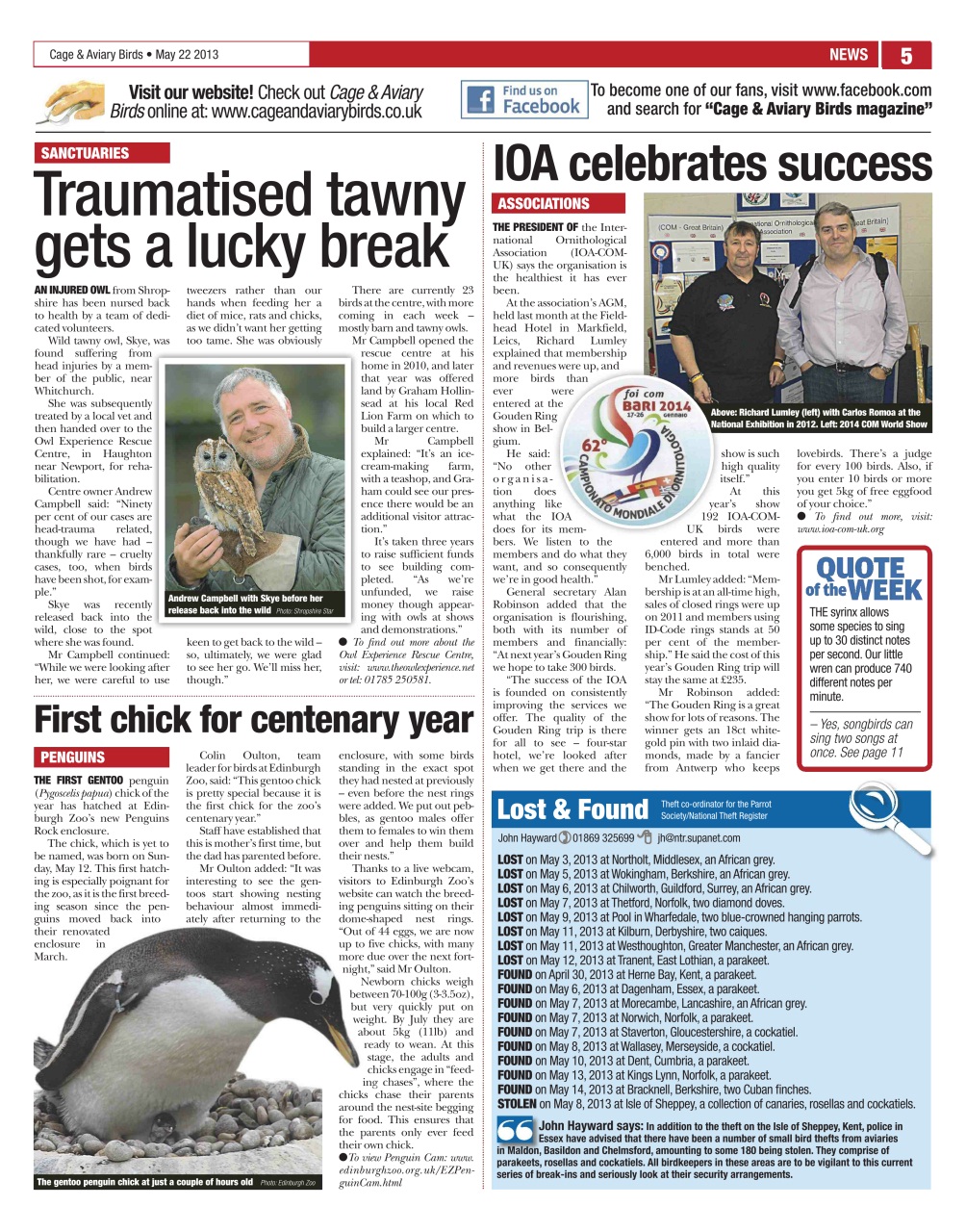 Cage & Aviary Birds Preview Pages