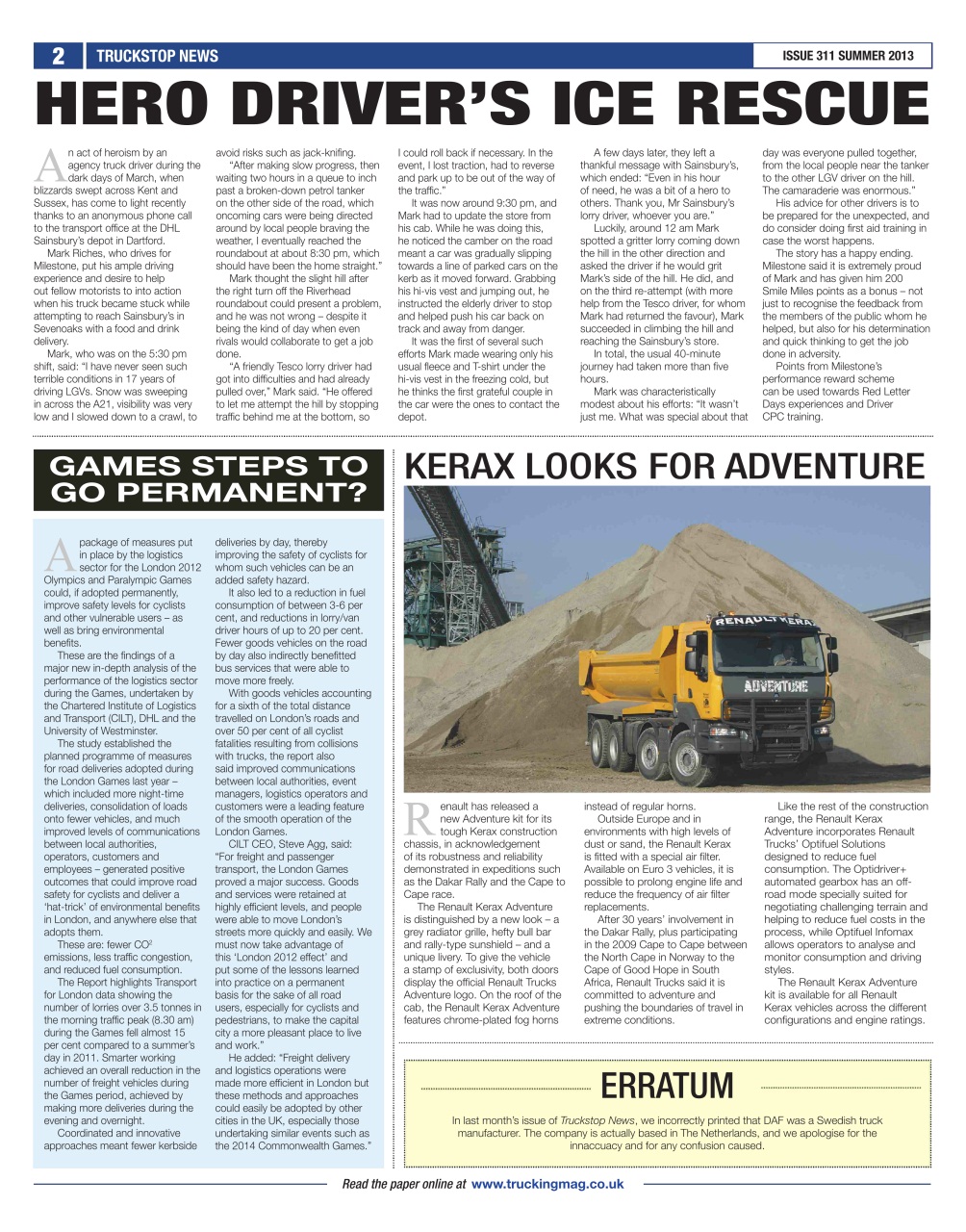 Truckstop News Preview Pages