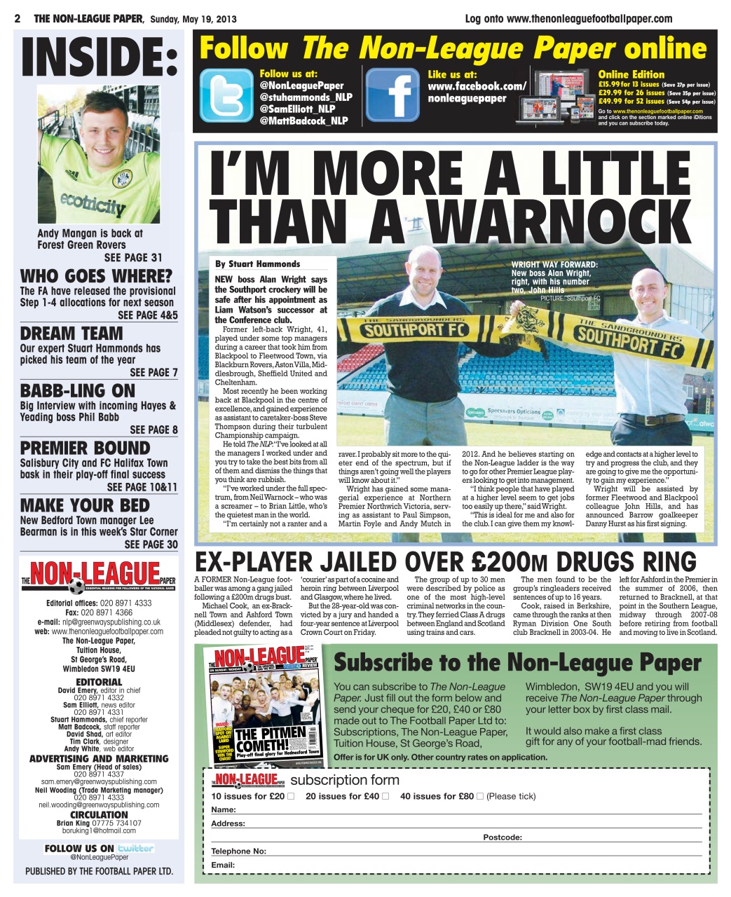 The Non-League Football Paper Preview Pages