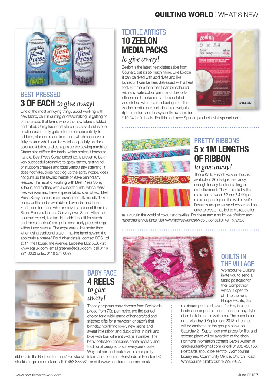 Popular Patchwork Magazine Preview Pages
