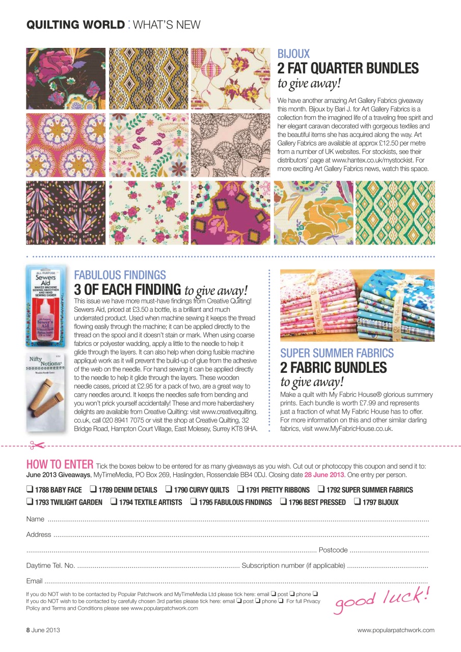 Popular Patchwork Magazine Preview Pages