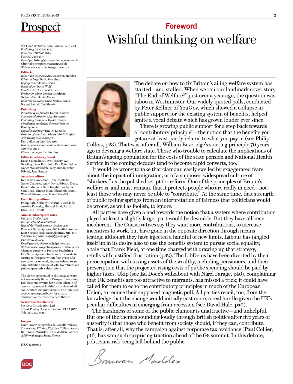 Prospect Magazine Preview Pages